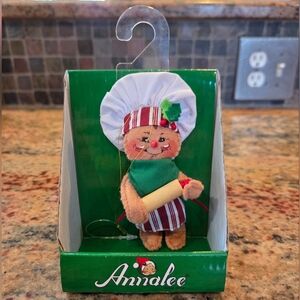 Annalee Gingerbread Chef Baker Rolling Pin Christmas Ornament Collectible 2016